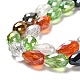Faceted Teardrop Glass Beads Strands US-GS053-AB-3