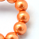 Baking Painted Pearlized Glass Pearl Round Bead Strands US-HY-Q003-4mm-36-3