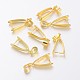 10Pcs Golden Color Brass Ice Pick Pinch Bails US-KK-PH0026-10G-NR-2