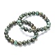 Natural African Turquoise(Jasper) Stretch Beaded Bracelets US-G-A185-01M-2