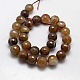 Natural Agate Round Beads Strand US-G-L084-14mm-M-4