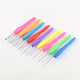 Aluminum Crochet Hooks with Rubber Handle Covered US-TOOL-R094-1