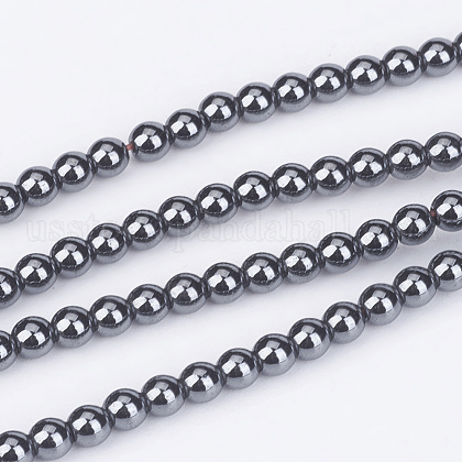 Non-Magnetic Synthetic Hematite Beads Strands US-G-D015-2-1