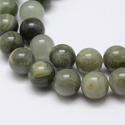 Natural Green Rutilated Quartz Beads Strands US-G-P325-03-8mm-1