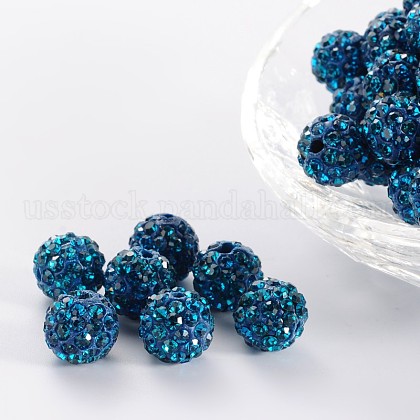 Pave Disco Ball Beads US-RB-A130-10mm-21-1