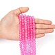 Spray Painted Crackle Glass Beads Strands US-CCG-Q001-8mm-02-4