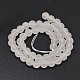 Frosted Round Natural Quartz Crystal Beads Strands US-G-K068-17-8mm-2