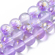 Frosted Spray Painted Glass Beads Strands US-GLAA-N035-03C-C05-1