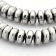 Grade AAA Non-magnetic Synthetic Hematite Rondelle Beads Strands US-G-M080-02-1
