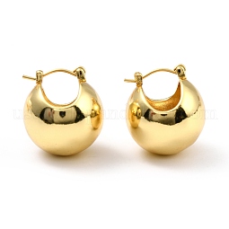 Brass Hoop Earrings US-X-EJEW-D273-01G