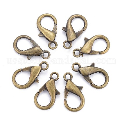 Zinc Alloy Lobster Claw Clasps US-E107-AB-1