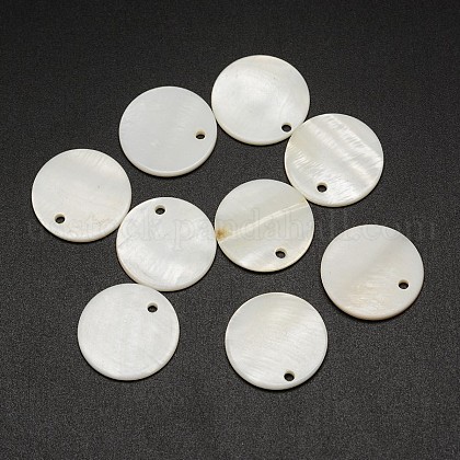 Dyed Natural Flat Round Shell Pendant US-SHEL-P003-06A-1