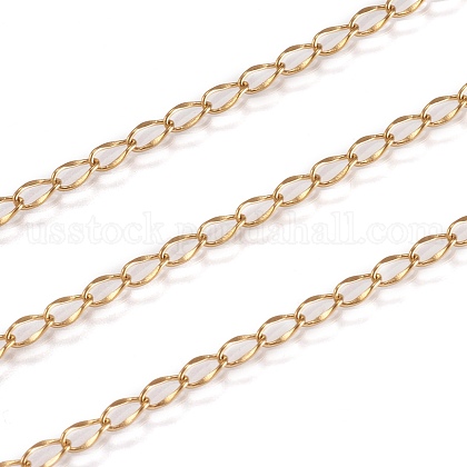 Ion Plating(IP) 304 Stainless Steel Twisted Chains US-CHS-H007-16G-1