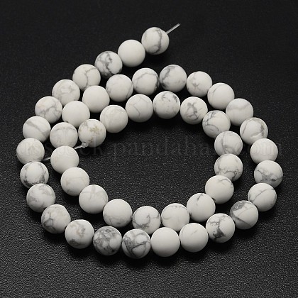 Natural Howlite Beads Strands&nbsp;US-G-D696-6mm-2