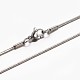 304 Stainless Steel Snake Chain Necklaces US-NJEW-E026-12P-1