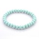 Faceted Opaque Solid Color Crystal Glass Rondelle Beads Stretch Bracelets US-BJEW-F072-M-2
