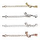 PandaHall Elite 4 Mixing Colors Brass Chain Extender And Lobster Claw Clasps Drop End for Craft 1 Box US-KK-PH0017-02-4