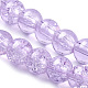 Spray Painted Crackle Glass Beads Strands US-CCG-Q002-6mm-04-3