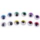6 Color Half Round Plastic Eyes Cabochons US-KY-PH0002-B-4