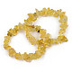 Unisex Chip Natural Citrine(Dyed & Heated) Beaded Stretch Bracelets US-BJEW-S143-31-1