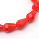Opaque Solid Glass Bead Strands US-GLAA-R168-5x7-02D-2
