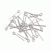 30MM Stainless Steel Eye Pins, Metal Jewelry Fittings, 30mm, Pin: 0.6mm,  Hole: 2mm