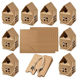 10 Sets House Shaped Paper Folding Candy Boxes US-CON-YW0001-74A