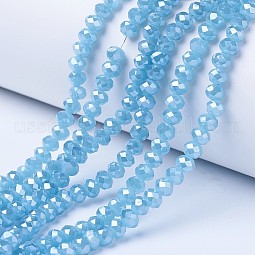 Electroplate Glass Beads Strands US-EGLA-A034-J6mm-A06