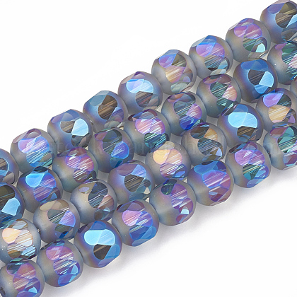 Electroplate Glass Beads Strands US-EGLA-T008-01D-1