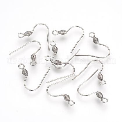 304 Stainless Steel Earring Hooks US-STAS-R071-30-1