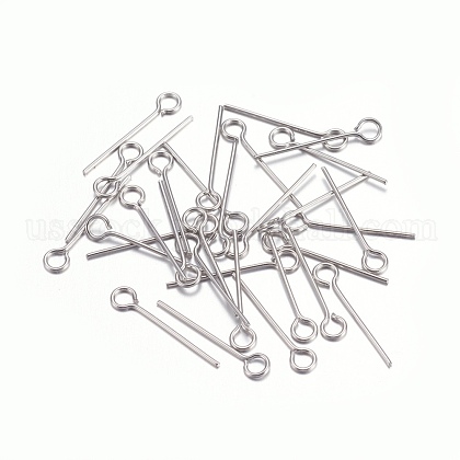 304 Stainless Steel Eye Pins US-STAS-O105-01P-0.6x16mm-1
