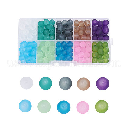 Transparent Glass Beads US-FGLA-X0001-03-10mm-1