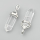 Natural Quartz Crystal Double Terminated Pointed Pendants US-G-F295-05P-2