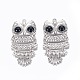 Alloy Resin Owl Big Pendants US-TIBEP-M001-24-2