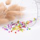Mixed Color Chunky Dyed Transparent Acrylic Faceted Bicone Spacer Beads for Kids Jewelry US-X-DBB4mm-3