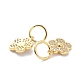 Brass Micro Pave Clear Cubic Zirconia Charms US-ZIRC-L091-075G-3