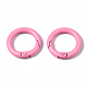 Spray Painted Eco-Friendly Alloy Spring Gate Rings US-PALLOY-T080-01-NR-3
