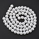 White Glass Pearl Round Loose Beads For Jewelry Necklace Craft Making US-X-HY-10D-B01-4