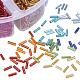 Multicolor-2 Bugle Glass Beads Size 6x1.8mm with Box Set Value Pack US-SEED-PH0001-09-4