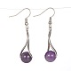 Trendy Women's Dangling Brass Gemstone Earrings US-EJEW-JE01203-2