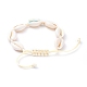 Adjustable Printed Cowrie Shell Braided Bead Bracelets US-BJEW-JB05154-01-2