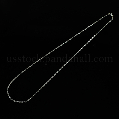304 Stainless Steel Singapore Chain Necklaces US-STAS-S029-06-1