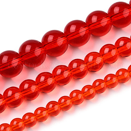 Transparent Glass Beads Strands&nbsp;US-GLAA-T032-T6mm-09-4