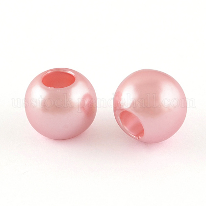ABS Plastic Imitation Pearl European Beads US-MACR-R530-12mm-A13-1