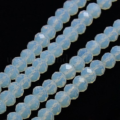 Faceted Crystal Glass Beads Strands US-EGLA-F045C-01-1