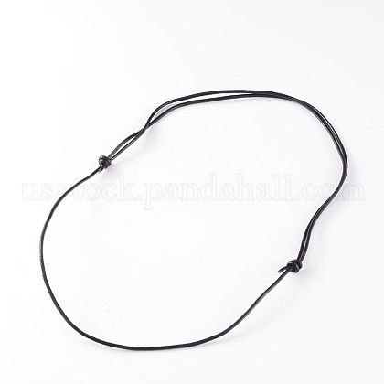 Adjustable Cowhide Leather Cord Necklace Making US-NJEW-JN01489-1
