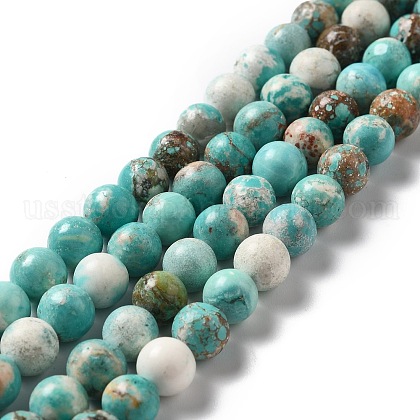 Natural Magnesite Beads Strands US-G-L555-02C-02-1