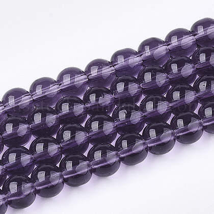 Glass Beads Strands US-GR6mm06Y-1