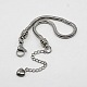 304 Stainless Steel European Round Snake Chains Bracelets US-STAS-J015-06-1