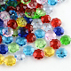 Flower Transparent Glass Beads US-GLAA-R160-M-1